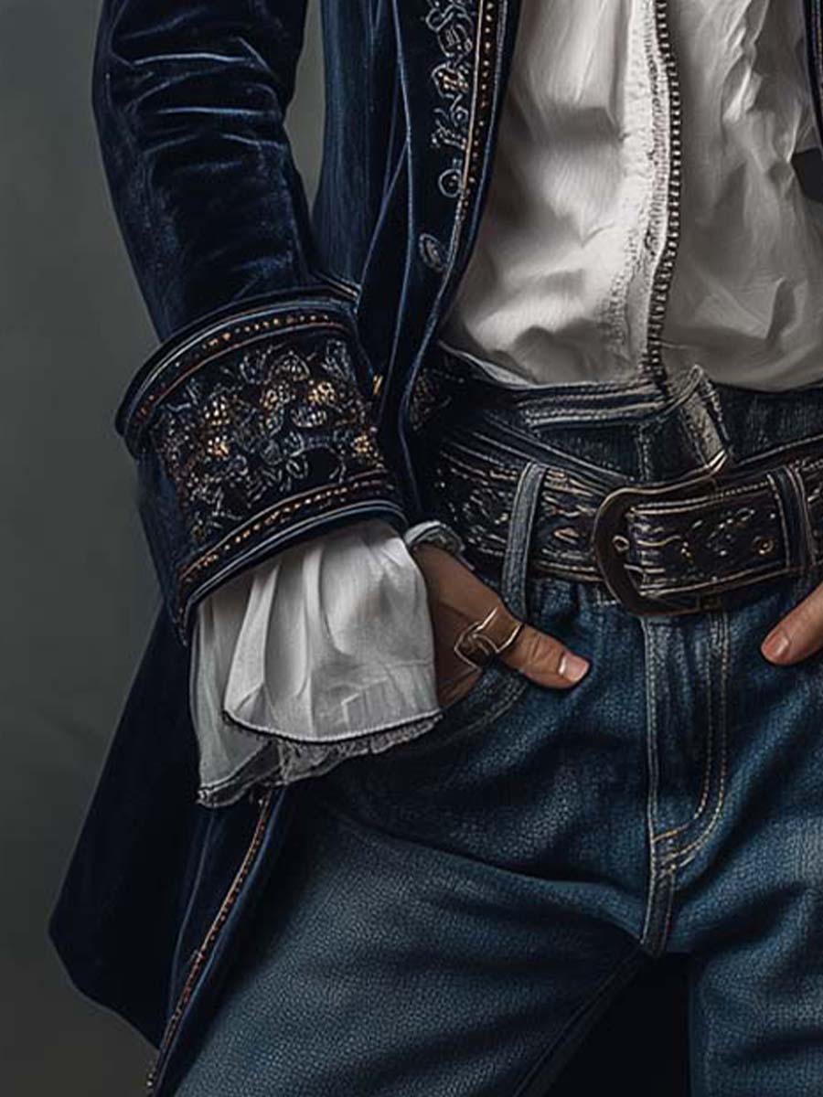 Embroidered Longline Jacket
