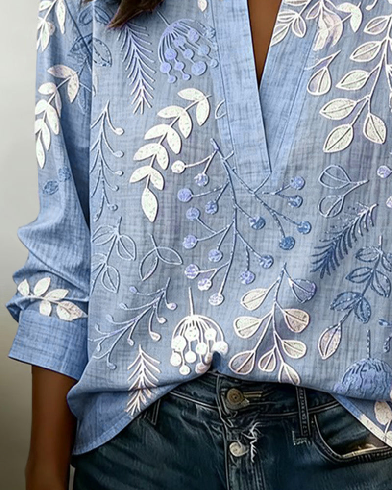 Botanical Print Blouse