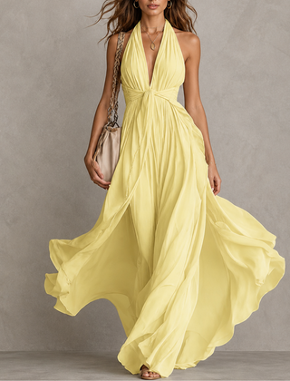 Zaria | Fitted-Top Evening Maxi Dress