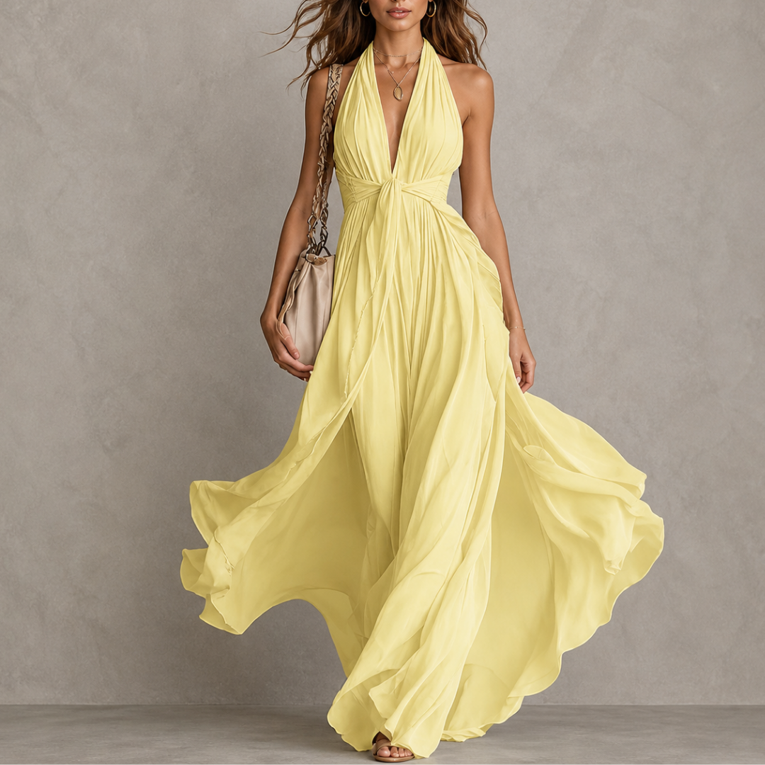 Zaria | Fitted-Top Evening Maxi Dress