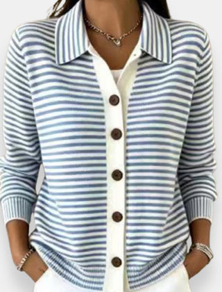 Striped Button Cardigan