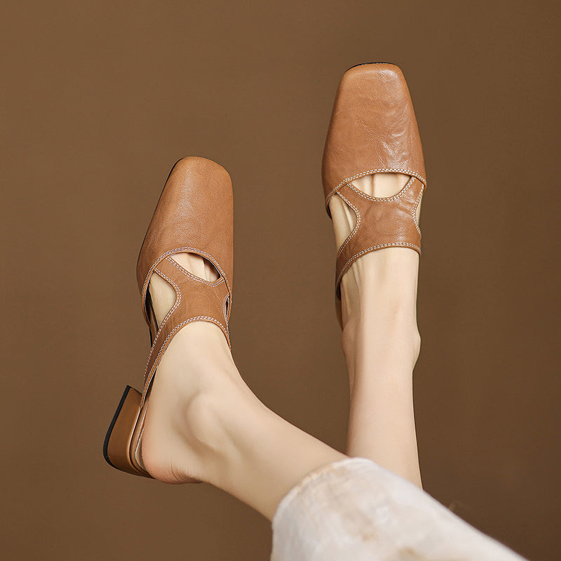 Genuine Leather Mules