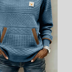 Crew Neck Colorblock Sweatshirt