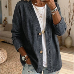 Denim Button Coat