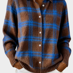 Elegant Plaid Cardigan