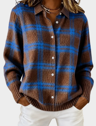 Elegant Plaid Cardigan