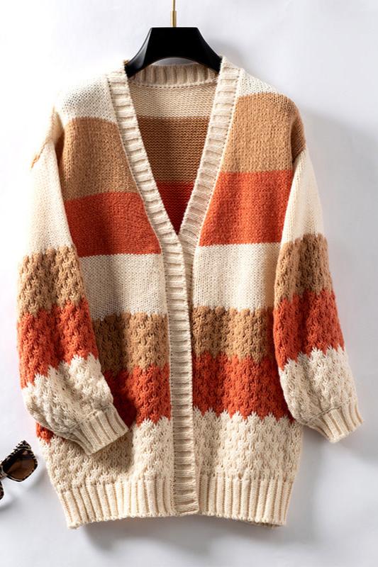 H - Bobble Stripe Slouchy Cardigan Brenda
