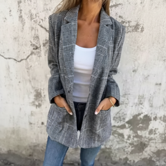 Valerie | Relaxed-Fit Houndstooth Blazer