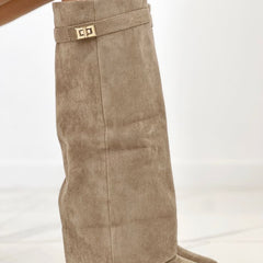 Alexandra | Khaki Tall Boots