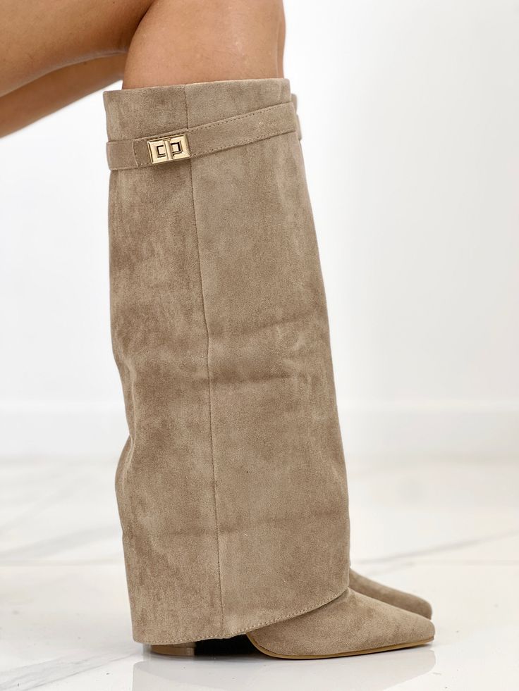 Alexandra | Khaki Tall Boots