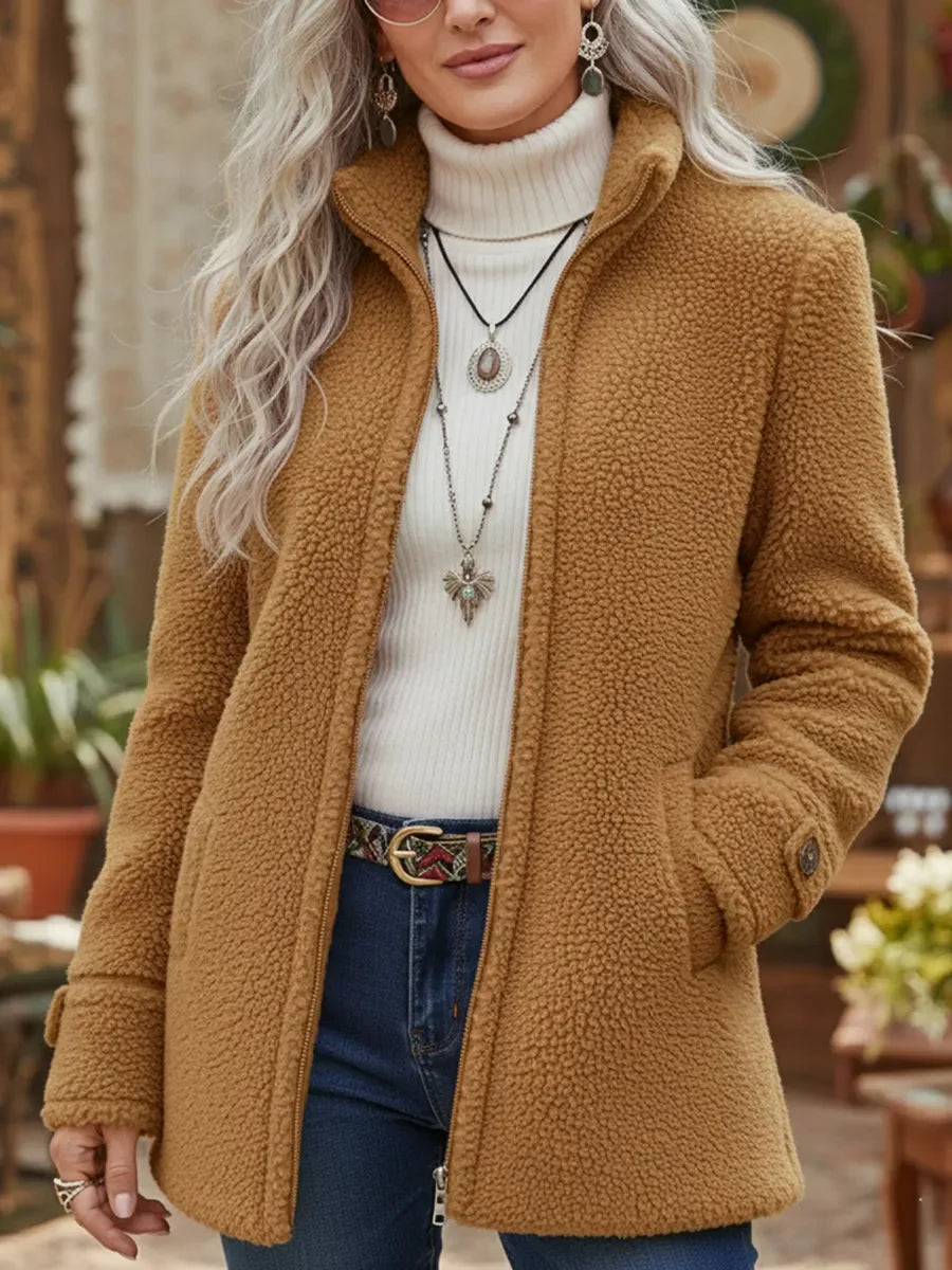 Melanie | Warm Teddy Jacket with Zipper