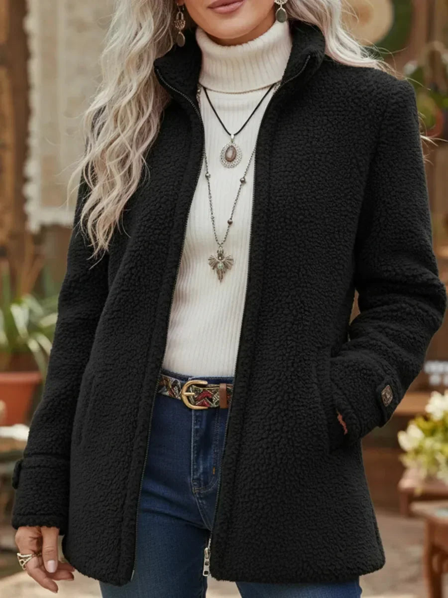 Melanie | Warm Teddy Jacket with Zipper