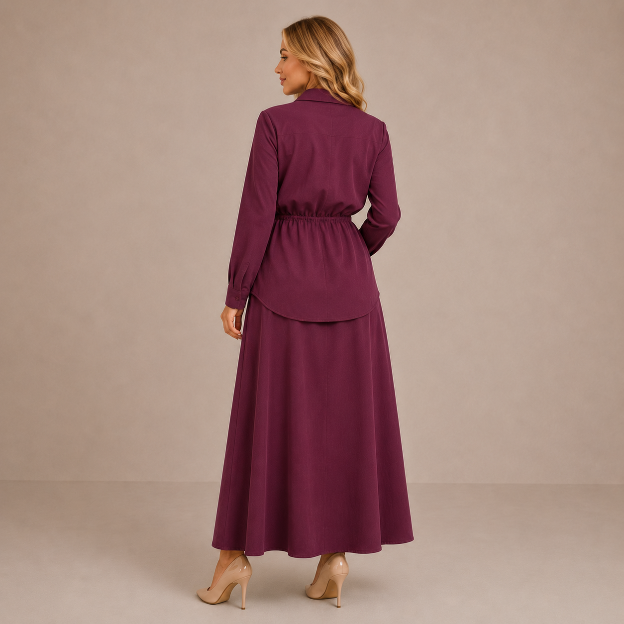 Kornelia | Tie-Waist Shirt & Skirt Set