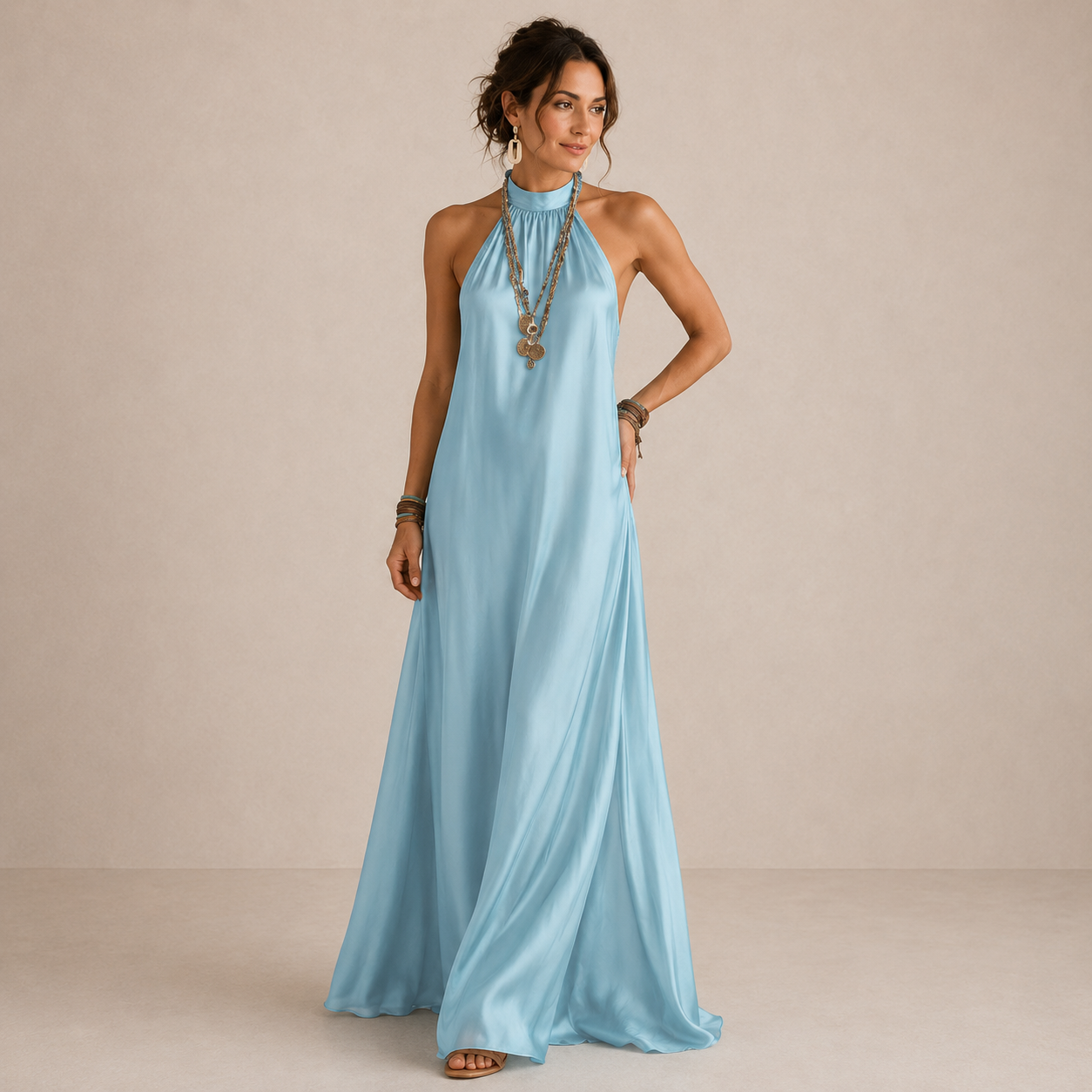 Alaina | Halter Maxi Dress