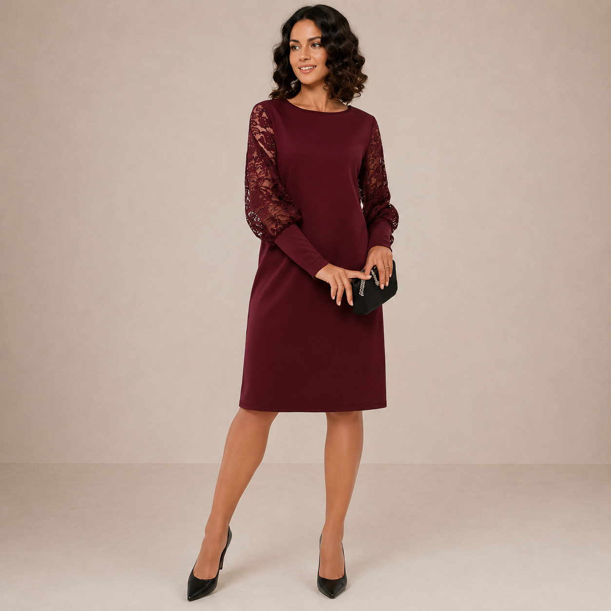 Valeria | Lace Midi Dress