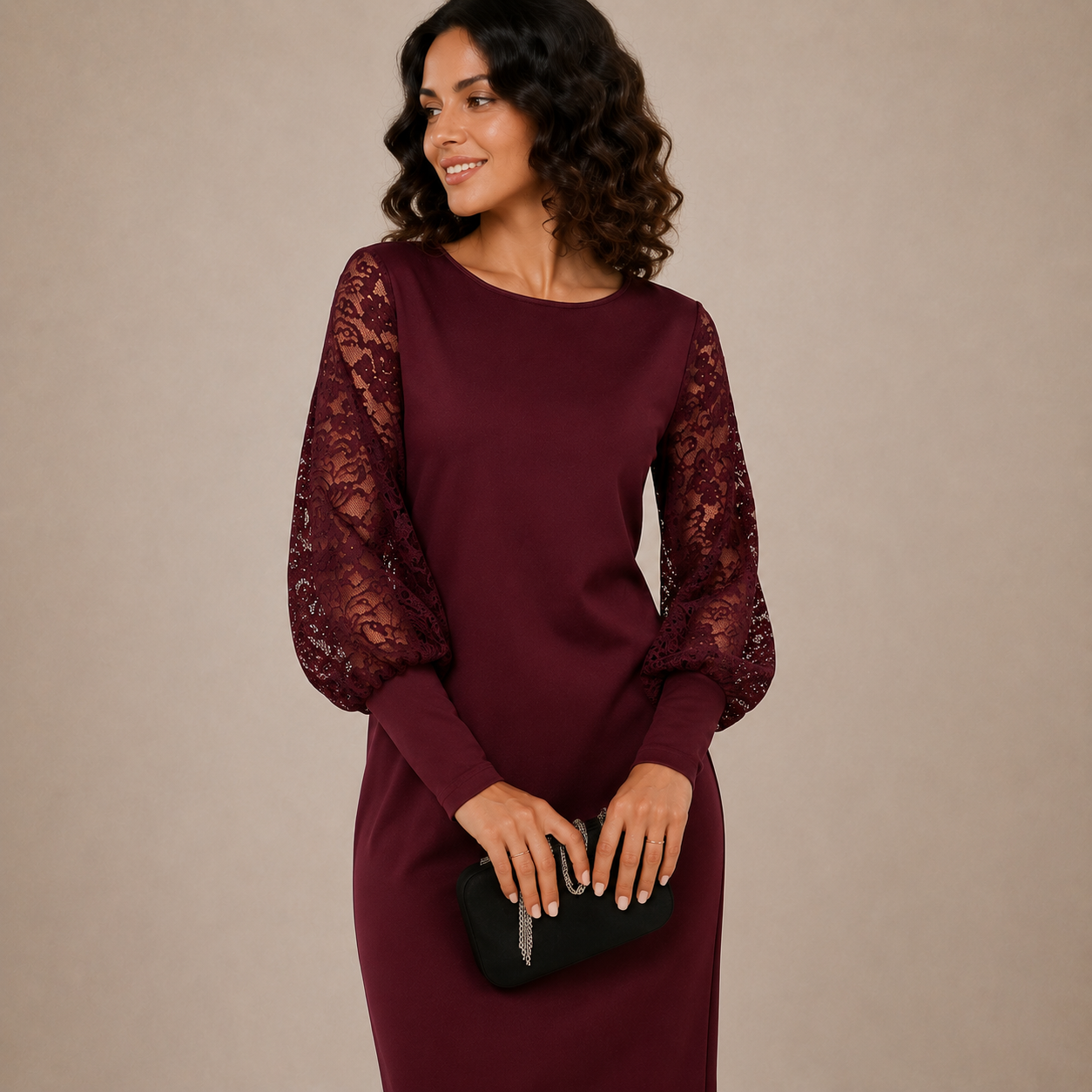 Valeria | Lace Midi Dress