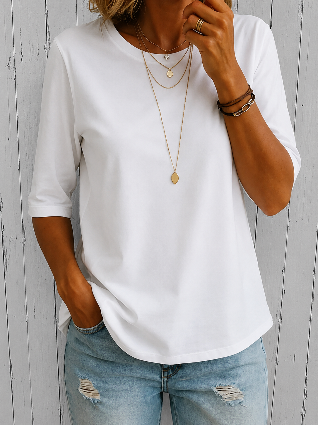Comfort Coverage Tee in white