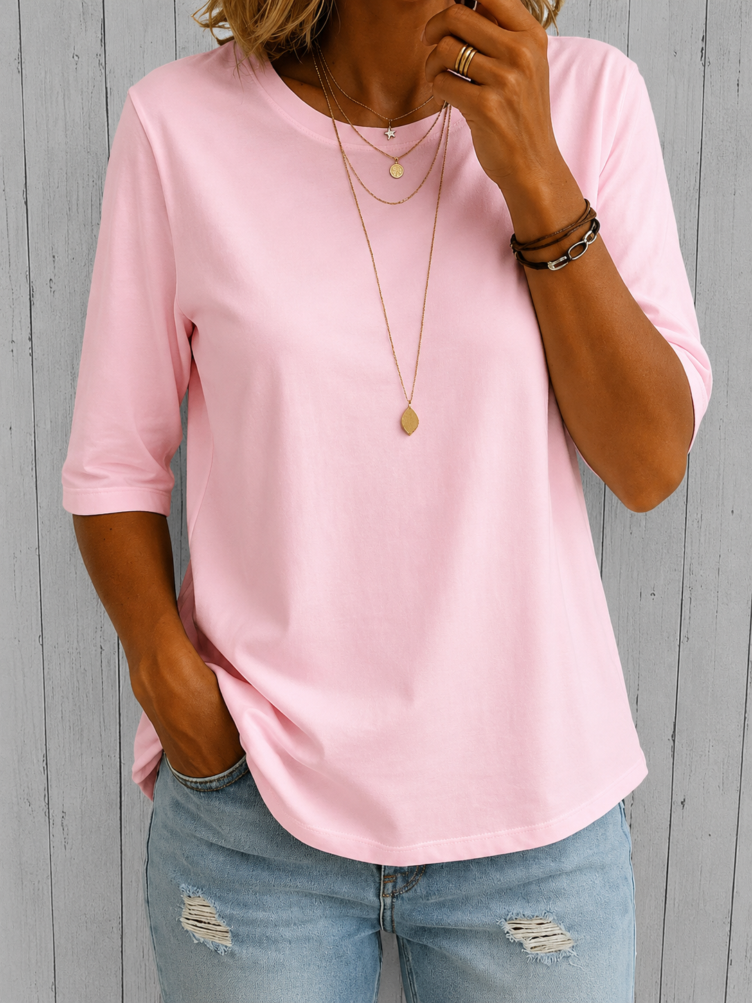 Comfort Coverage Tee in pink
