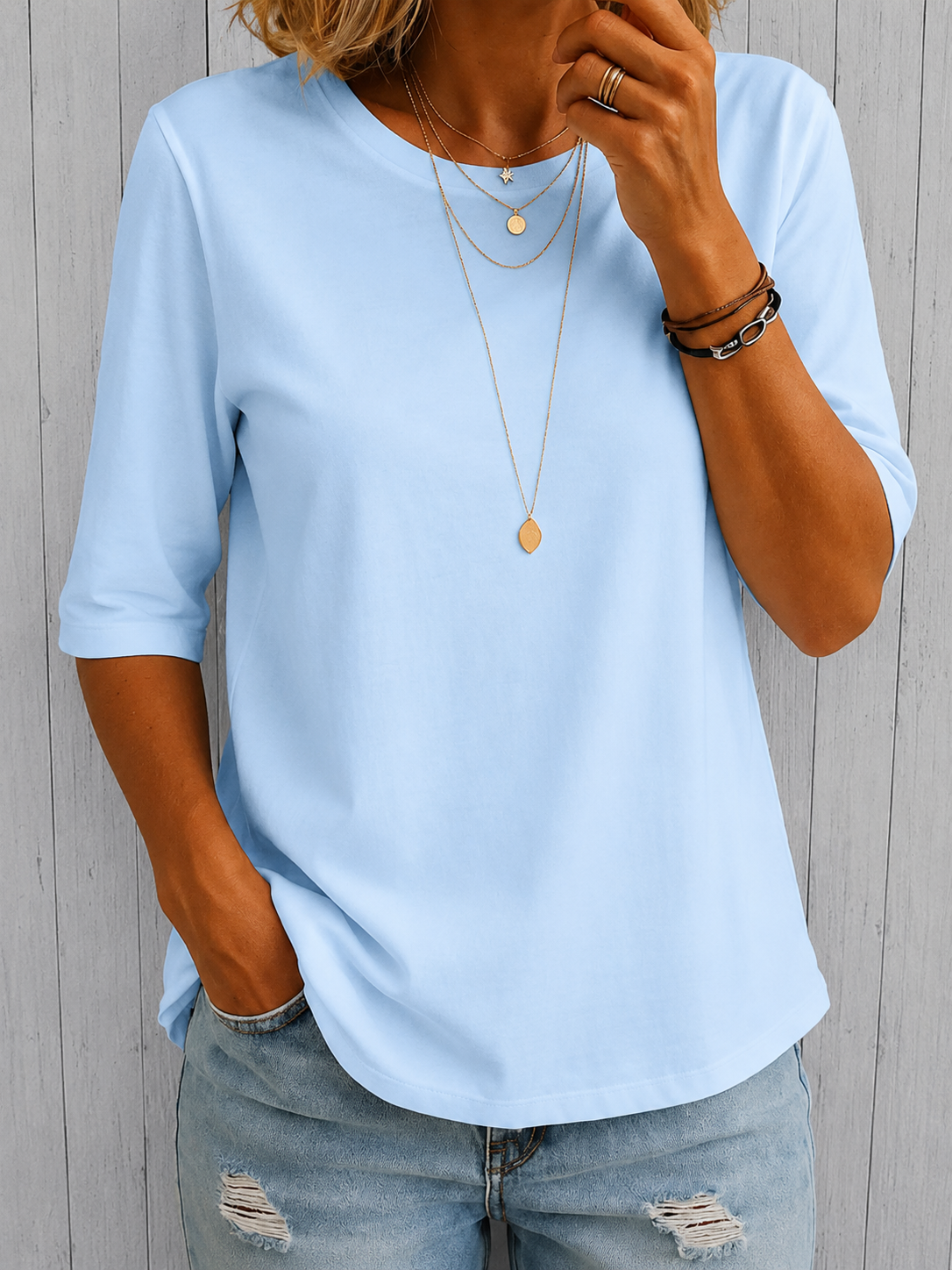 Comfort Coverage Tee in blue