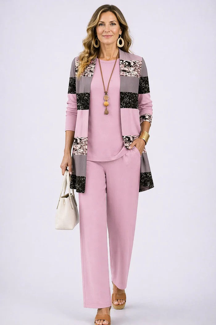 Elegant Three-Piece Set in Classic Style