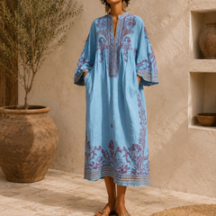 Celestia | Embroidered Boho Dress