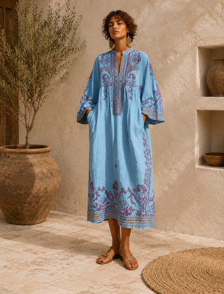 Celestia | Embroidered Boho Dress