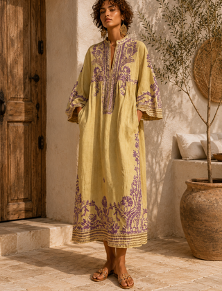 Celestia | Embroidered Boho Dress