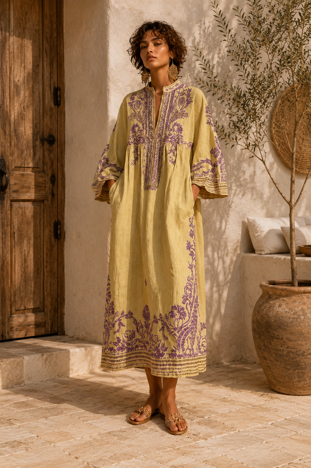 Celestia | Embroidered Boho Dress