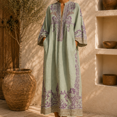 Celestia | Embroidered Boho Dress