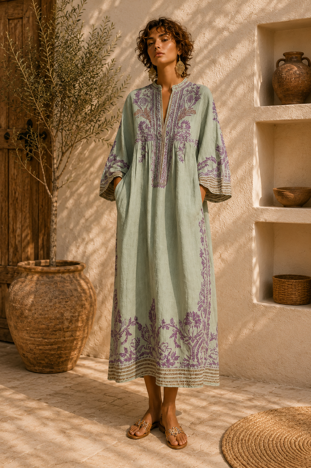Celestia | Embroidered Boho Dress