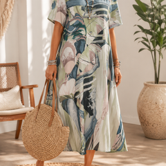 Thalia | Bold-Print Relaxed Midi Dress