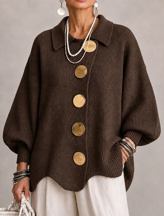 Oversized Button Knit Cardigan