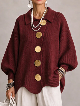 Oversized Button Knit Cardigan