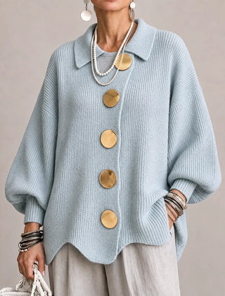Oversized Button Knit Cardigan