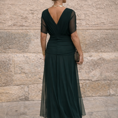 Marella | Sweetheart-Neckline Maxi Dress with Flowing Sleeves