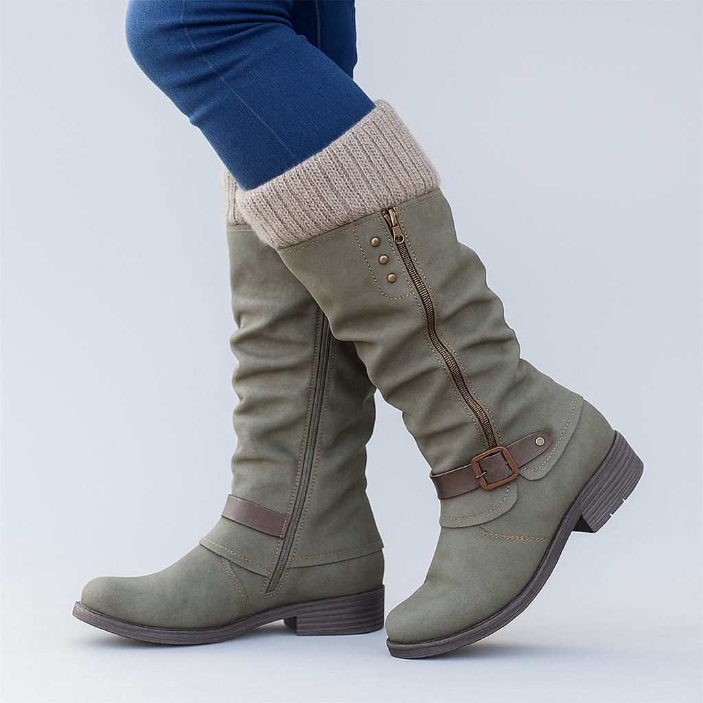 Elegant Supportive Buckle Boots
