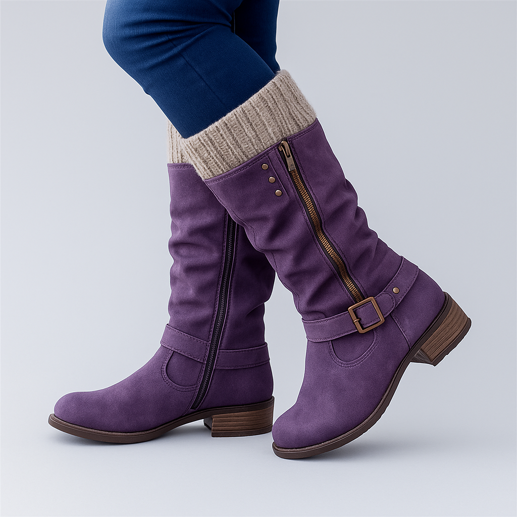 Elegant Supportive Buckle Boots