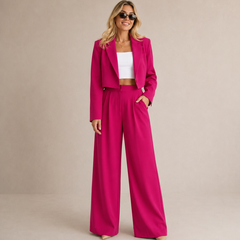 Elyse | Cropped Blazer & Wide-Leg Pant Set