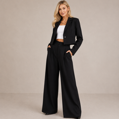 Elyse | Cropped Blazer & Wide-Leg Pant Set
