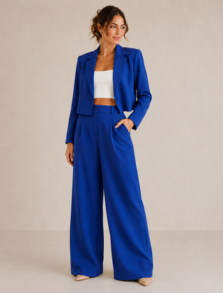 Elyse | Cropped Blazer & Wide-Leg Pant Set