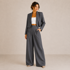 Elyse | Cropped Blazer & Wide-Leg Pant Set