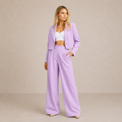 Elyse | Cropped Blazer & Wide-Leg Pant Set