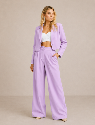 Elyse | Cropped Blazer & Wide-Leg Pant Set