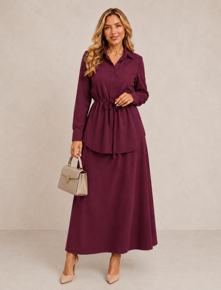 Kornelia | Tie-Waist Shirt & Skirt Set