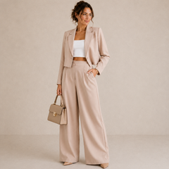 Elyse | Cropped Blazer & Wide-Leg Pant Set
