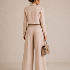 Elyse | Cropped Blazer & Wide-Leg Pant Set