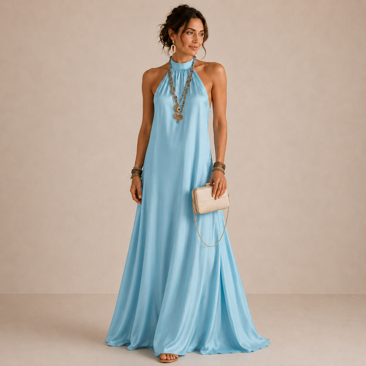 Alaina | Halter Maxi Dress