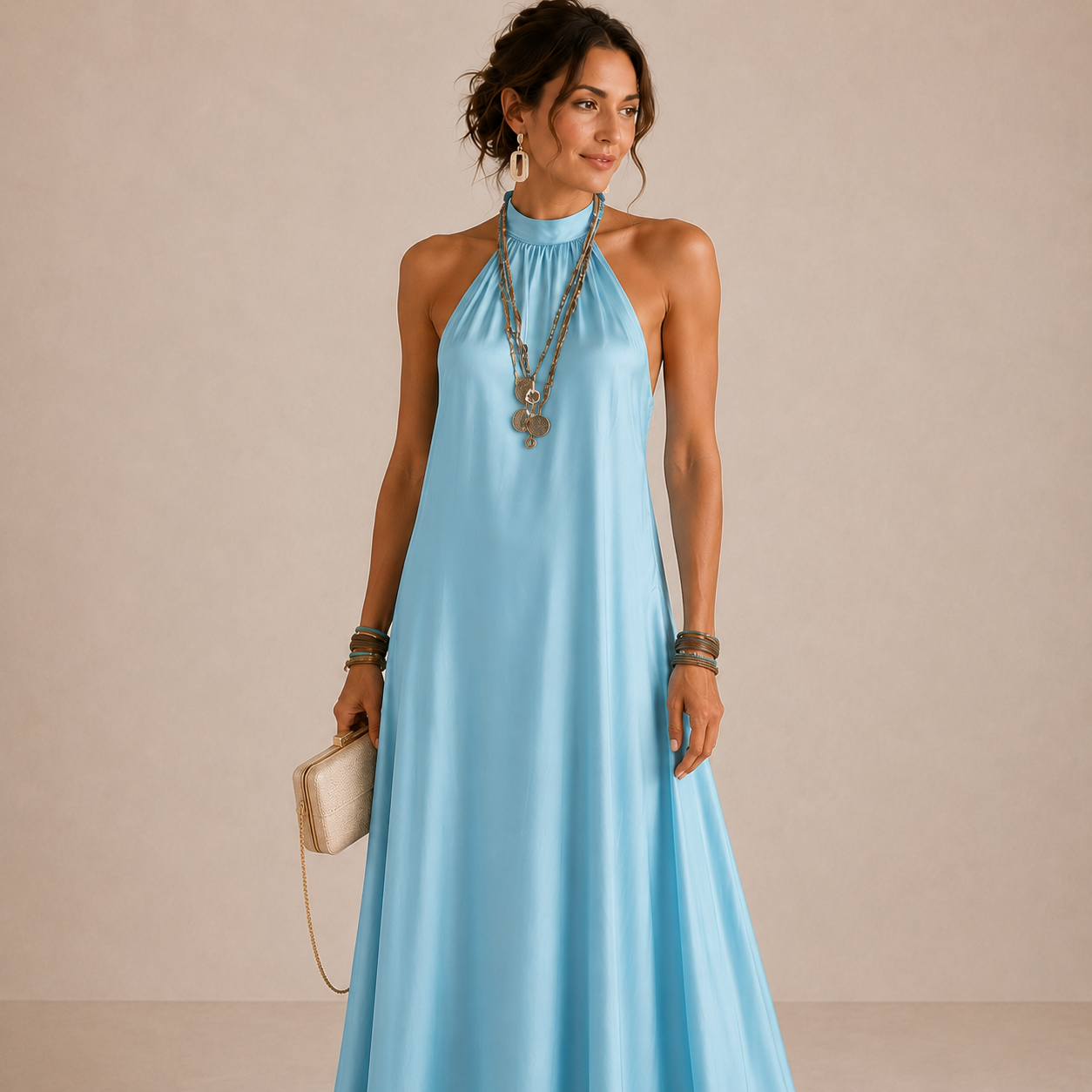 Alaina | Halter Maxi Dress