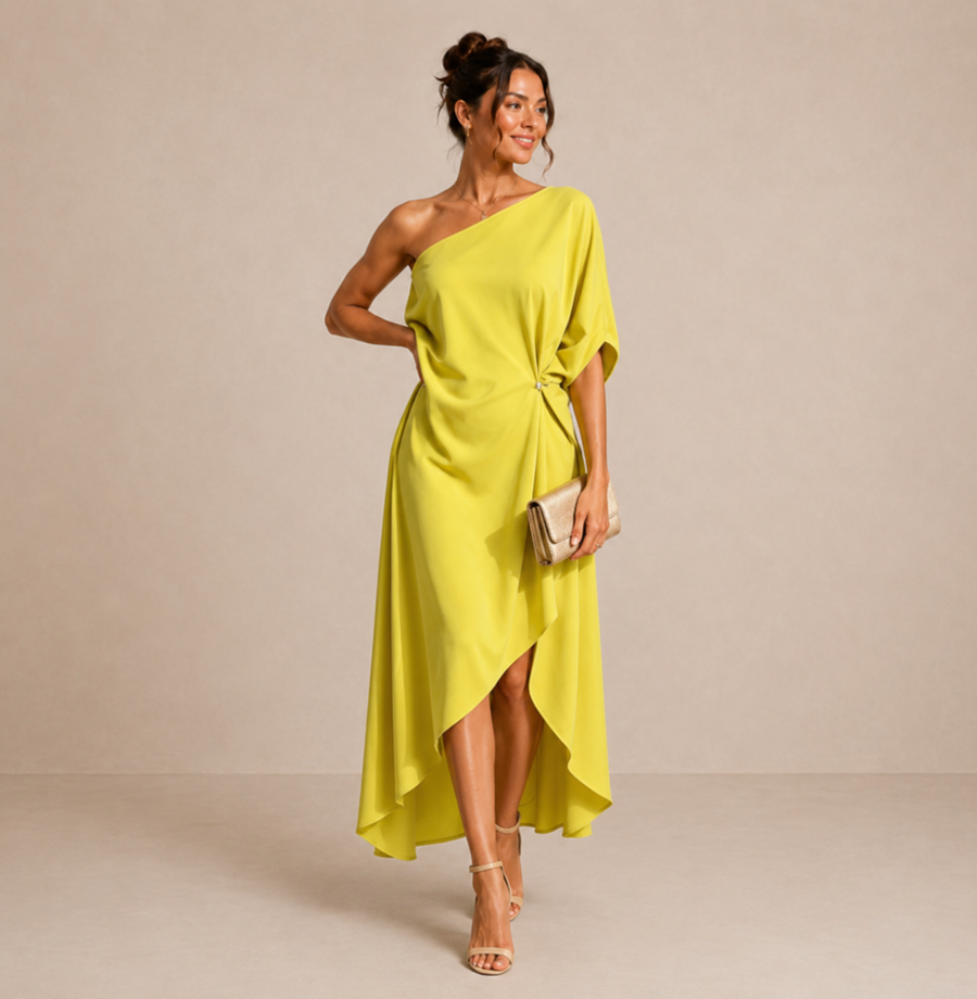 Square Neck Midi Dress