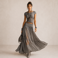 Milena | Grey Lace Set